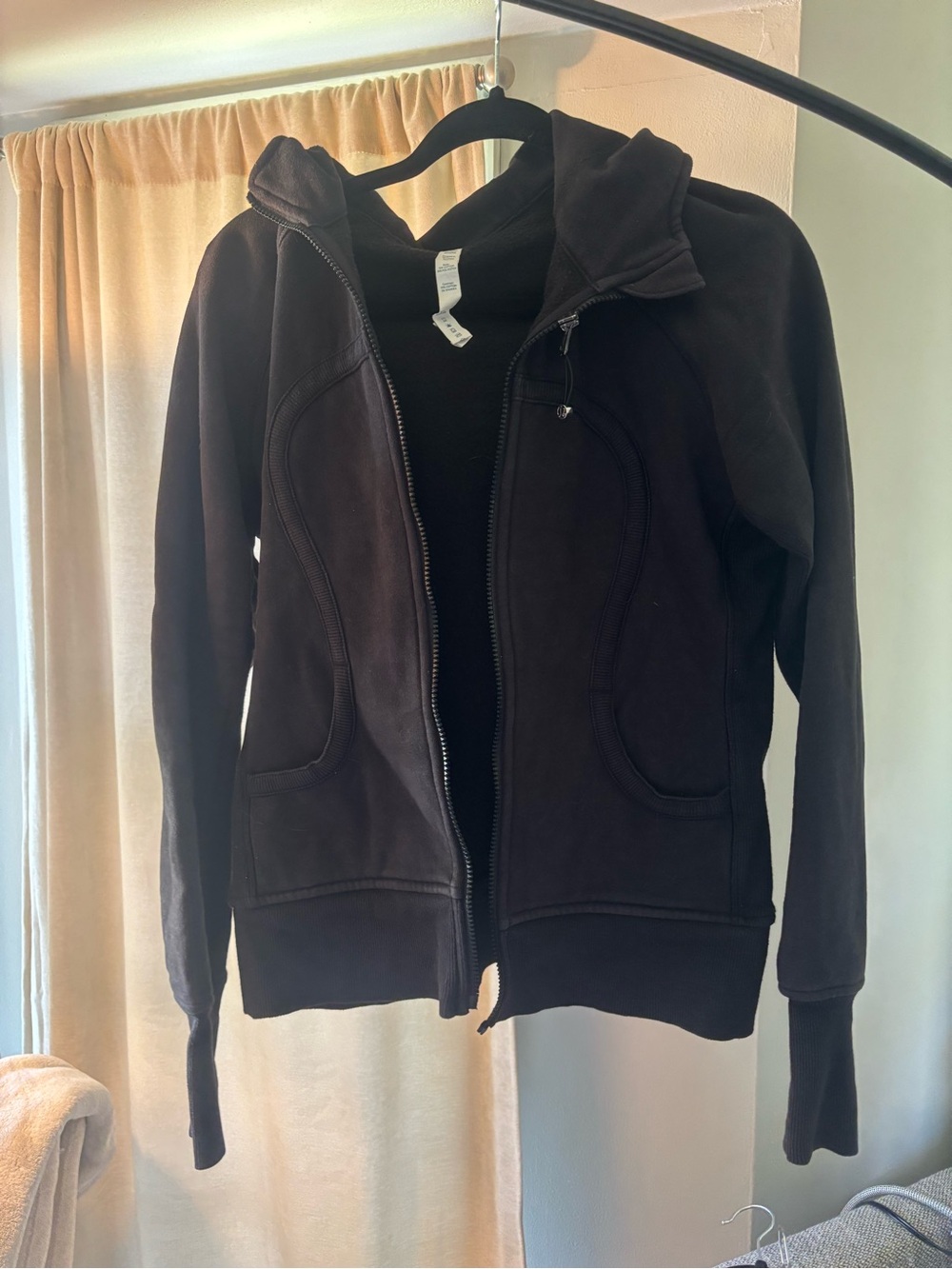 Lululemon black Zip-Up Hoodie with Hood